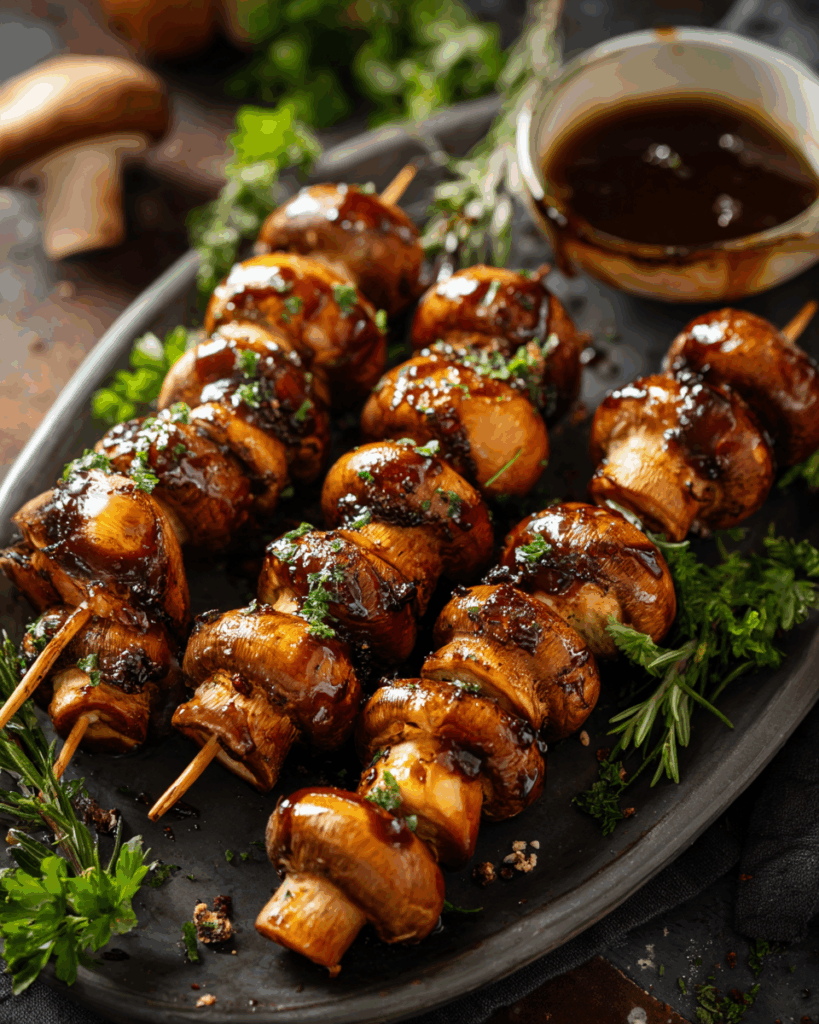 Gegrillte Champignon-Spieße mit Tamarinden-Glasur: Ein außergewöhnliches Grillrezept