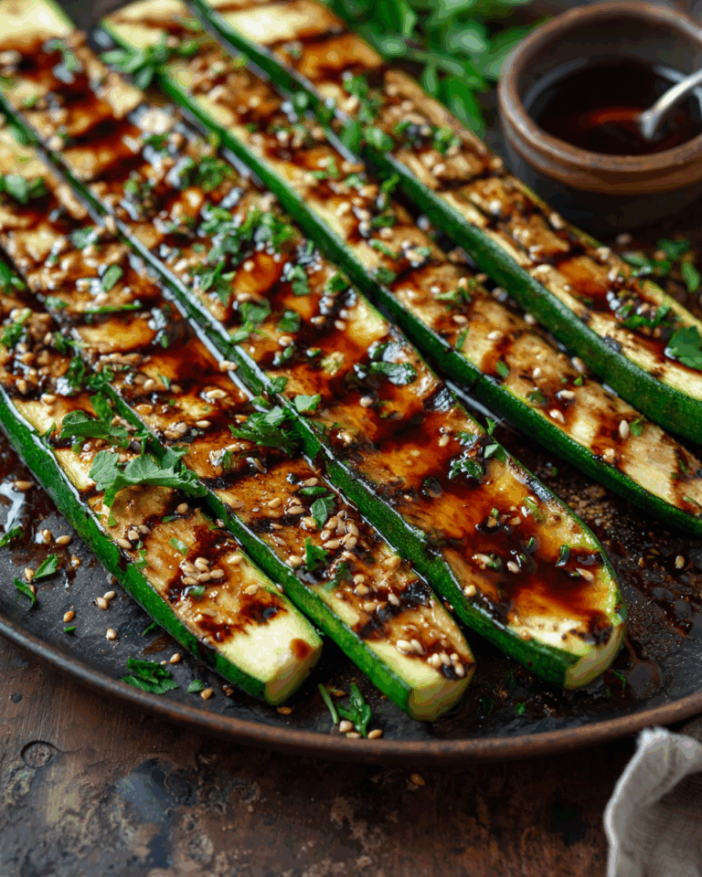 Gegrillte Zucchini mit Balsamico-Glasur – Ein einfaches, aromatisches Grillrezept