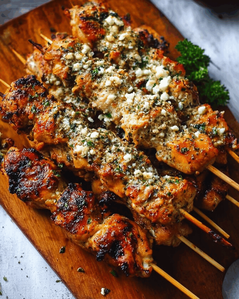 Gegrilltes Hähnchen mit Knoblauch und Parmesan am Spieß – Ein Grillen Rezept der Extraklasse!
