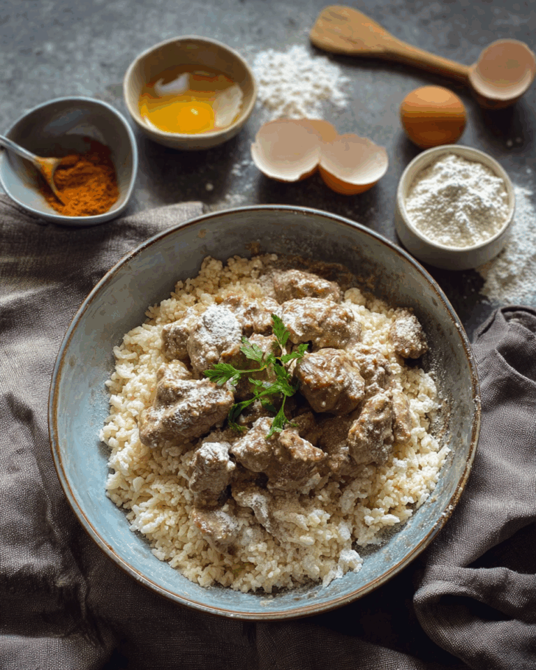 Köstliches Gyrosgeschnetzeltes in Schmandsoße mit Reis – Ein schnelles und herzhaftes Hähnchen-Rezept