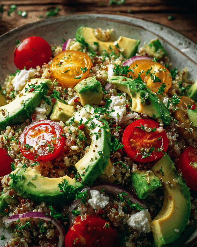 Erfrischender Quinoa-Avocado-Sommersalat – Ein leichtes Salat Rezept für heiße Tage