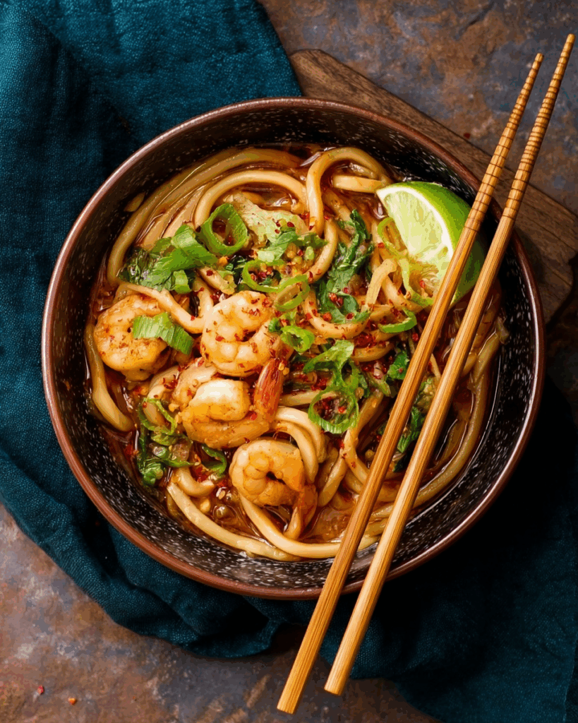 Schnelles Rezept für Udon Nudeln mit Garnelen – Ein Geschmackserlebnis der besonderen Art