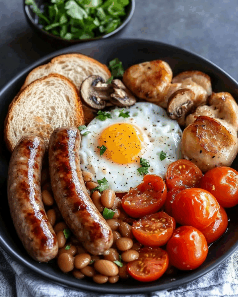 Komplettes englisches Frühstück – Ein Klassiker der britischen Küche