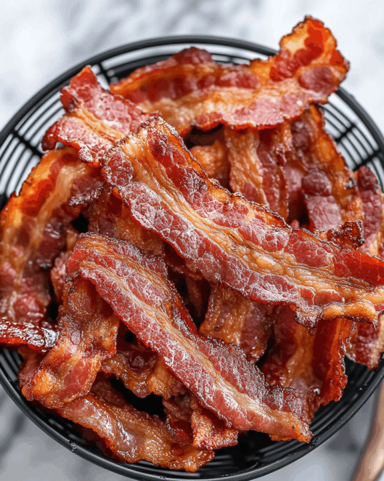 Perfekt knuspriger Bacon aus der Heißluftfritteuse – Der einfache Weg zu deinem Frühstücksglück