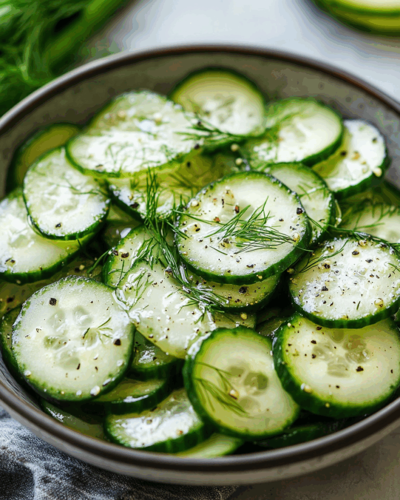 Gurkensalat wie bei Oma – Ein zeitloser Genuss aus der deutschen Küche