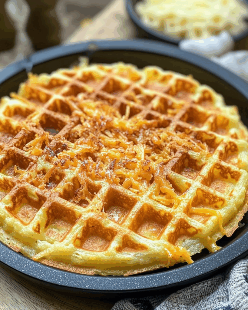 Gesunde Hashbrown-Chaffle – Die knusprige Waffelalternative aus Kartoffeln und Käse