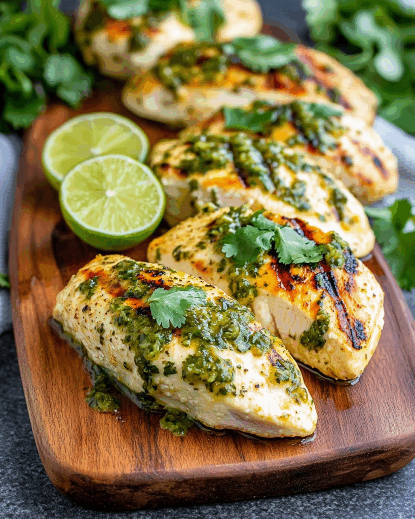 Gegrilltes Salsa-Verde-Hähnchen mit Pepper Jack Käse