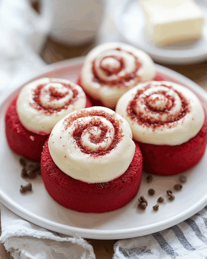 Himmlischer roter Samt Zimtschnecken – Eine himmlische Kombination aus Farbe, Aroma und Genuss