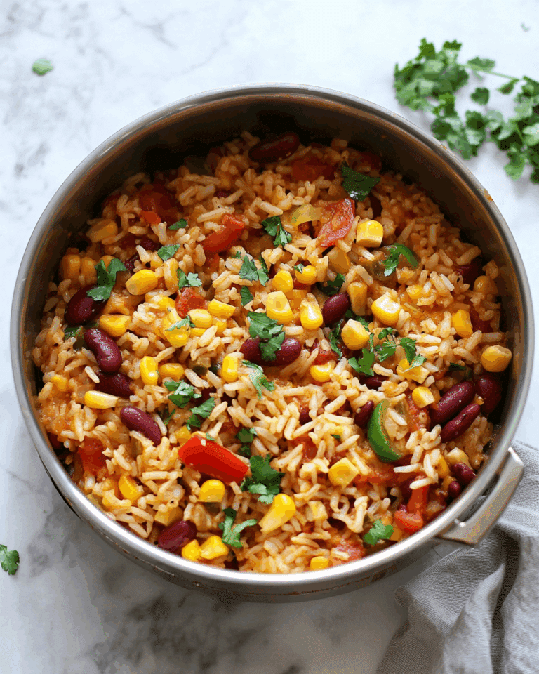 Eintopf-Reis mit Paprika, Bohnen und Mais: Ein veganes Wohlfühlgericht für jeden Tag