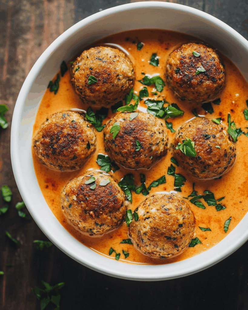 Tofubällchen in veganer Paprika-Rahmsauce – Eine vegane Hommage an die Hausmannskost