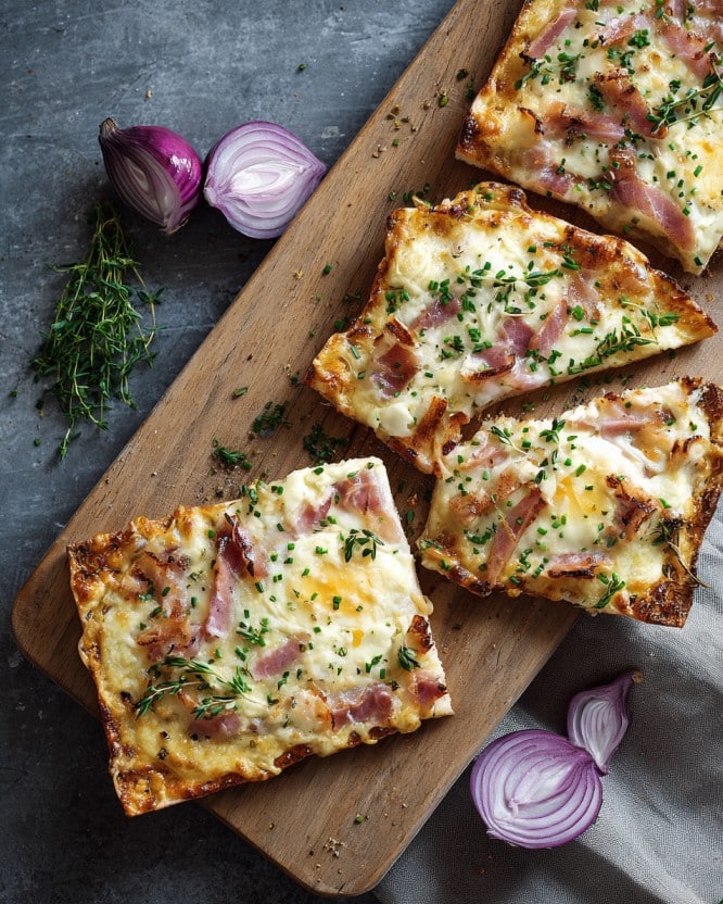Flammkuchen Toast – Fingerfood-Rezepte schnell, einfach, kalt und perfekt für jede Gelegenheit