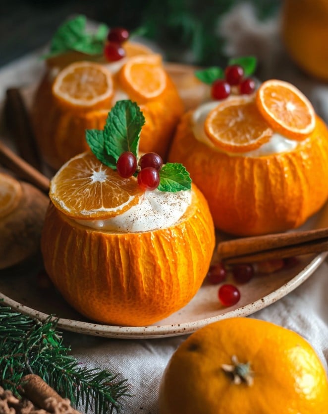 Gefüllte Orangen mit Fruchtiger Sahne-Quark-Creme: Ein Frisches und Leichtes Dessert