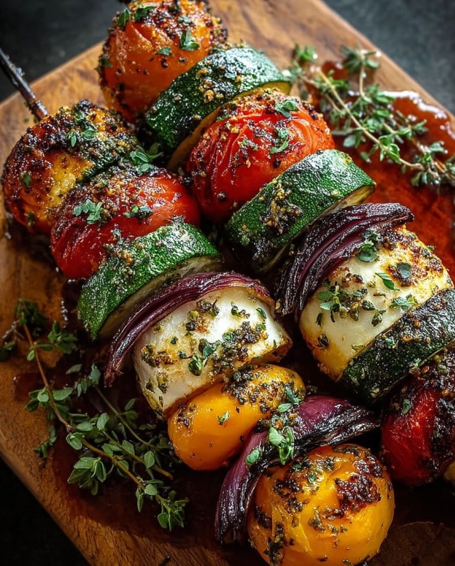 Im Ofen gegrillte Gemüsespieße – Aromatisches Grillgemüse aus dem Backofen für gesunde Genussmomente