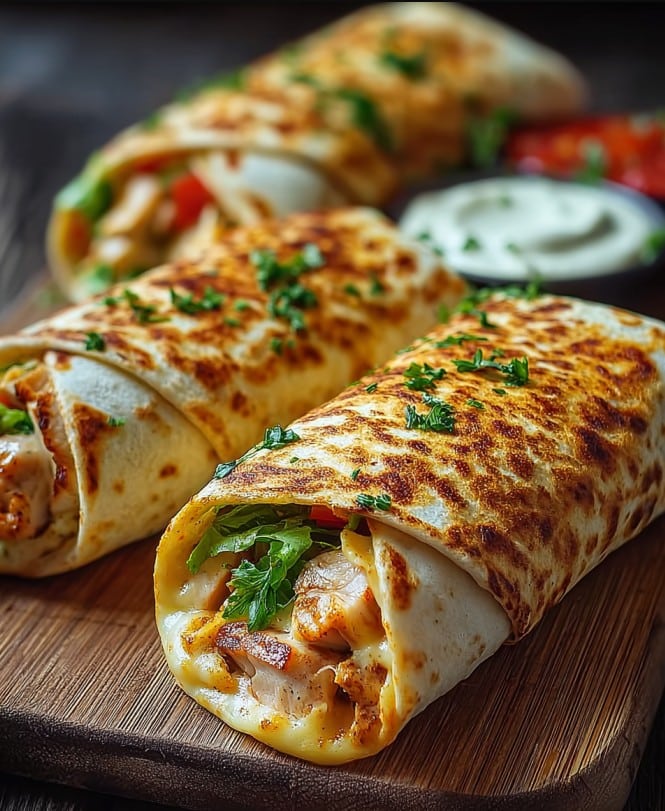 Käse-Geschmack Hähnchen Wraps – Ein köstliches und unkompliziertes Mittagessen für die Familie