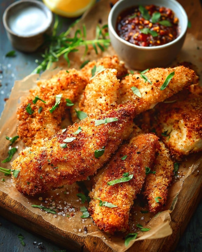 Knusprige Hähnchenstreifen aus dem Ofen – Ein einfaches und gesundes Hähnchenbrust Rezept