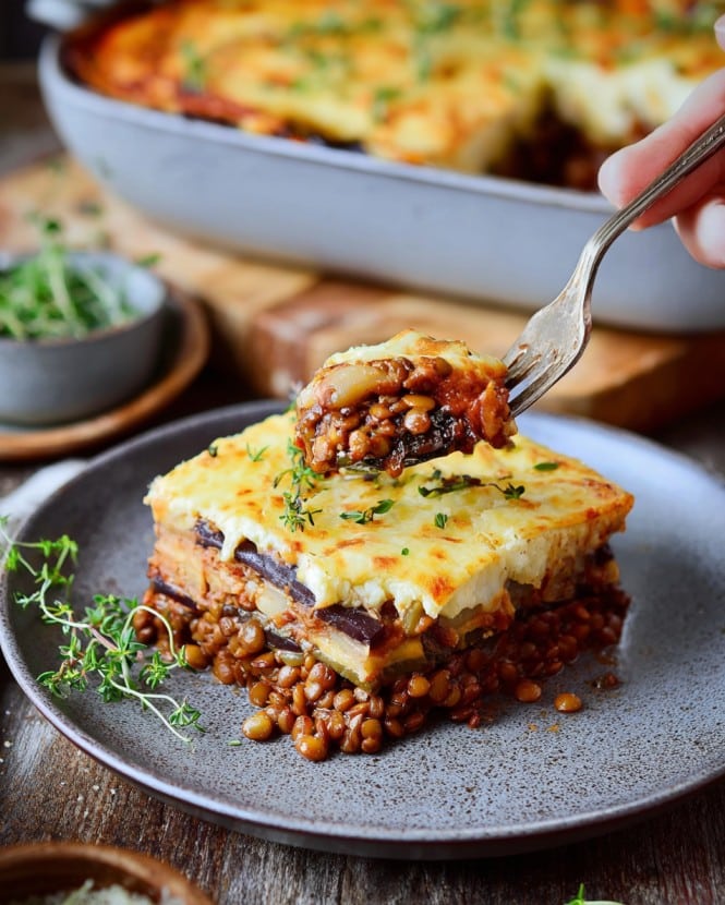 Veganes Linsen Moussaka – Ein leckeres, nahrhaftes Rezept für die ganze Familie