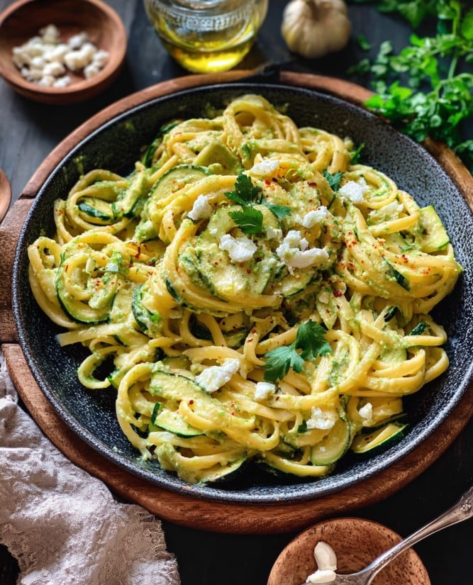 Zucchini Pasta in cremiger Zucchini-Sauce – Ein schnelles und gesundes Rezept