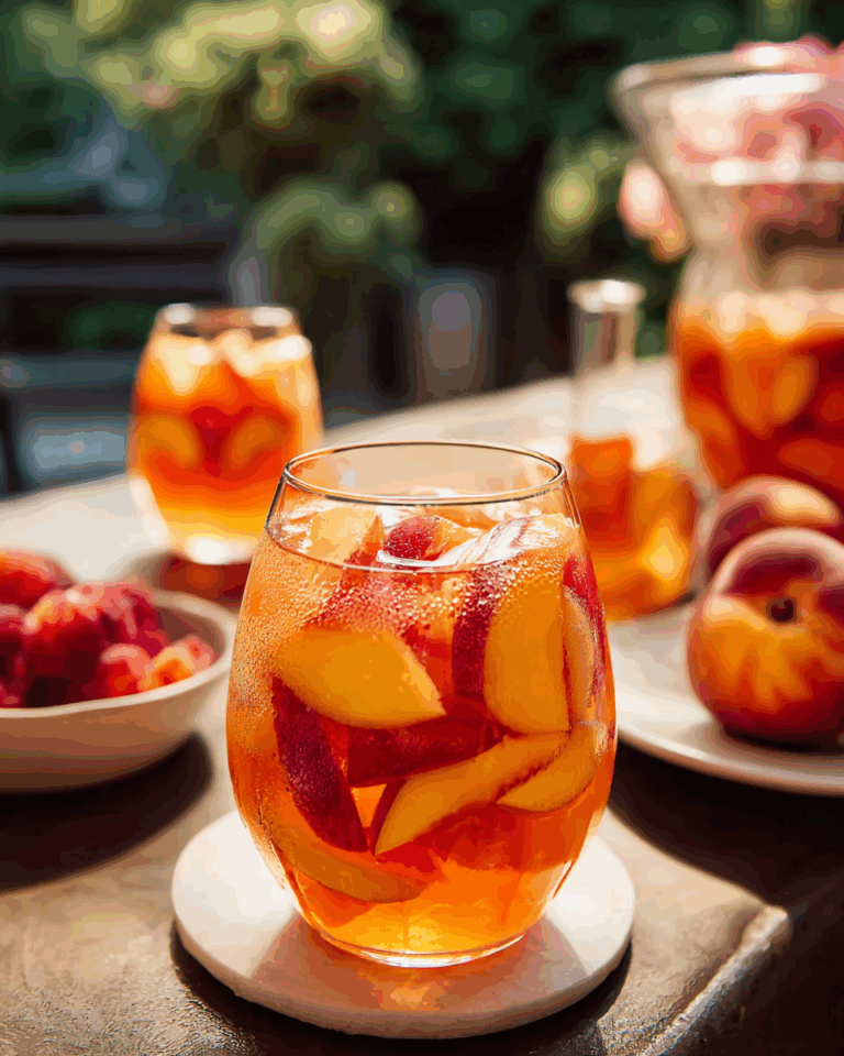 Patio Peach Sangria – Der erfrischende Cocktail für den Sommer
