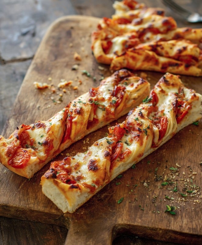 Gedrehte Pizzastangen – Das perfekte Silvester Fingerfood