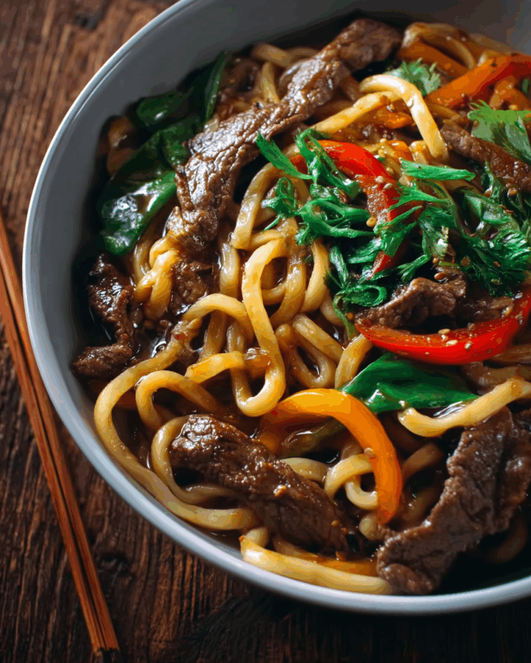 Rindfleisch Pfeffer Udon – Ein einfaches Rezept für zu Hause