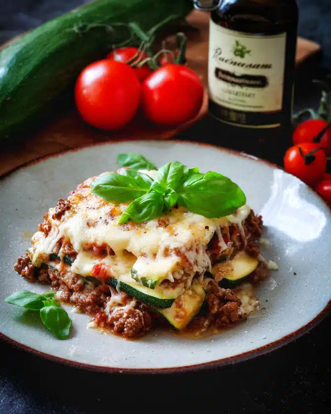 Zucchini-Lasagne mit Hackfleisch – Herzhaft, saftig & Low Carb Genuss