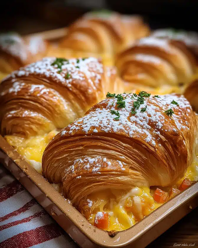 Croissant Frühstück Auflauf Rezept – Über Nacht vorbereitet & perfekt für gemütliche Morgen