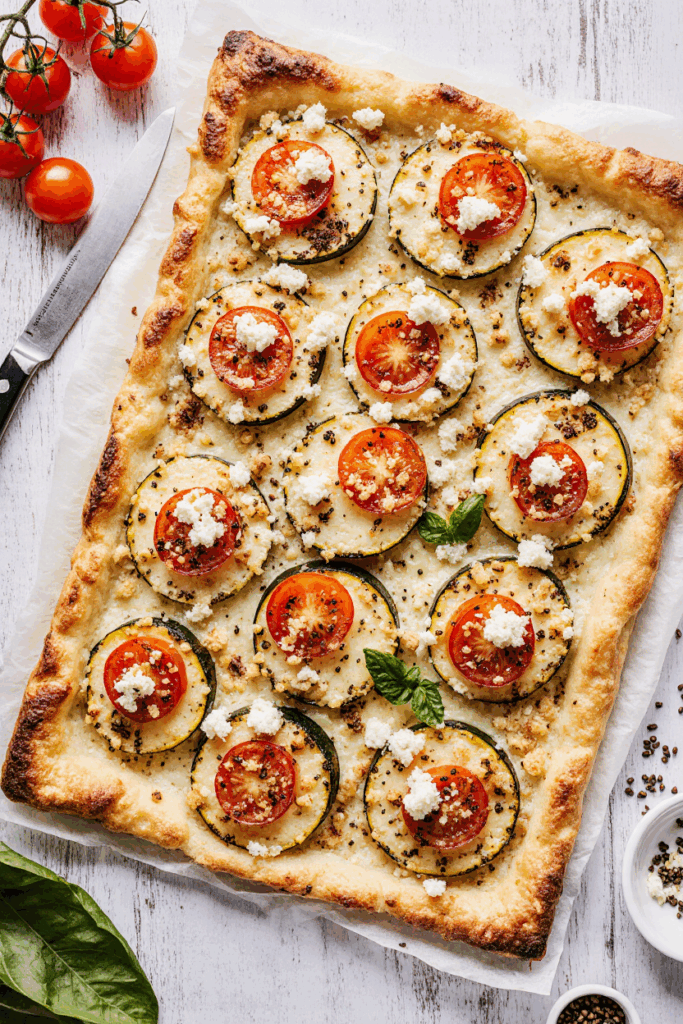 Blätterteigpizza mit Gemüse – Der knusprige Genuss für jeden Tag