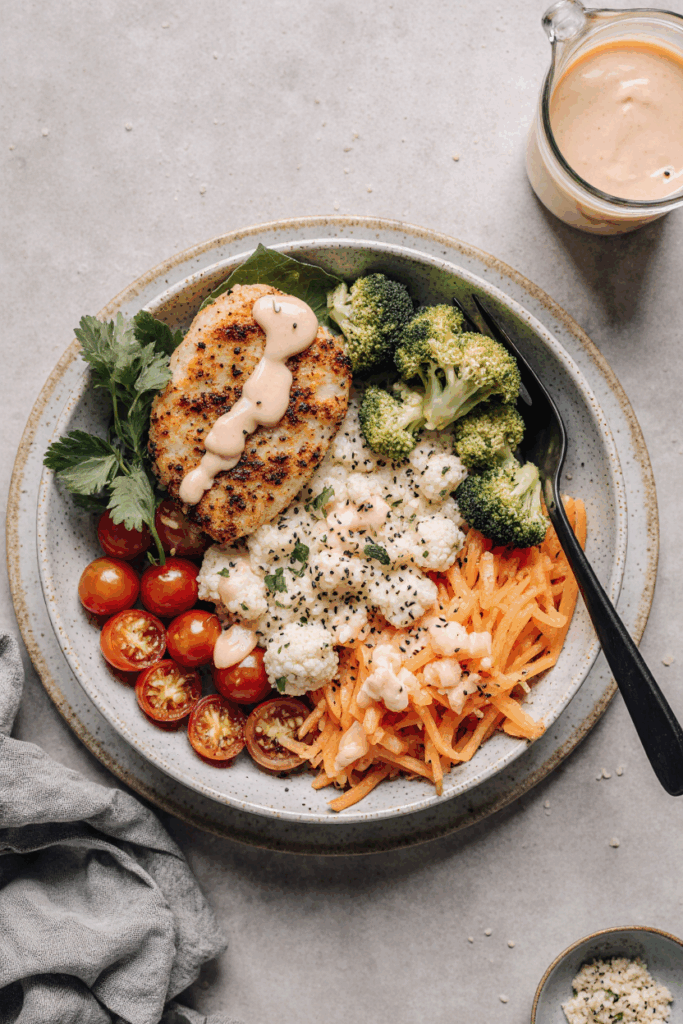 Low Carb Bowl mit Hähnchen – Ein gesundes Abendessen ohne Kohlenhydrate
