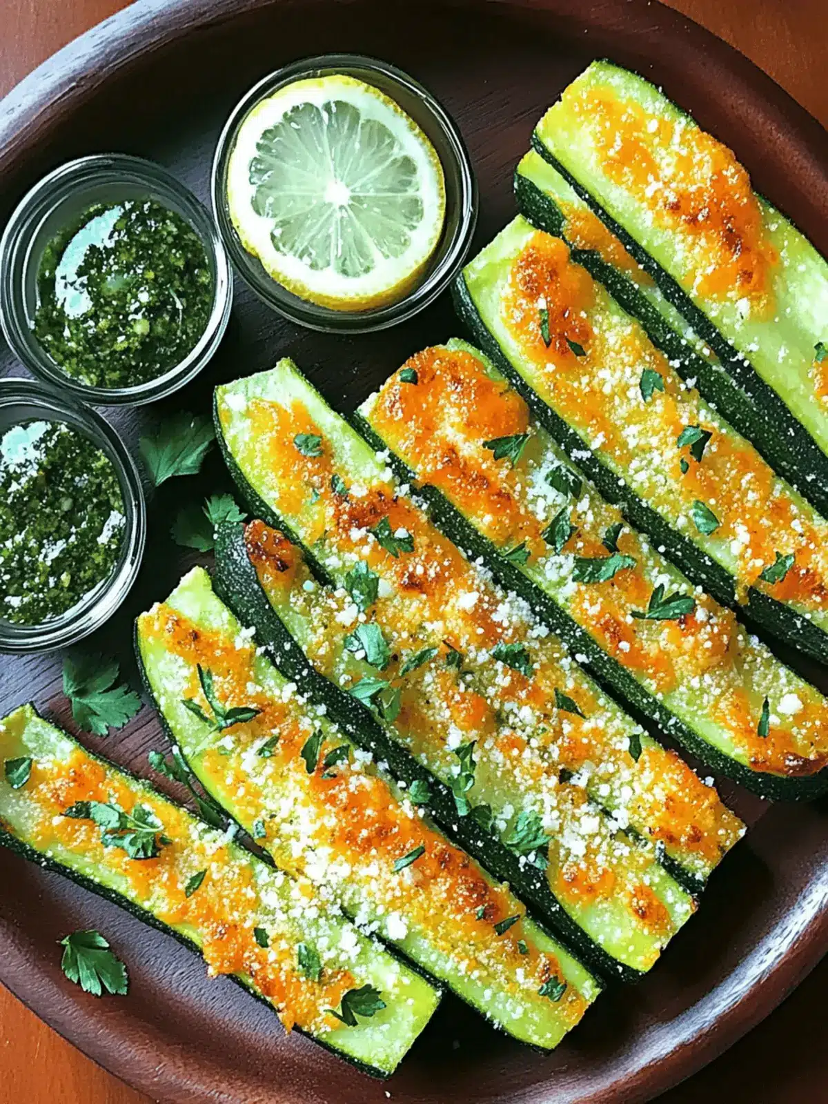 Krosse gebackene Zucchini-Streifen für jeden Snack-Liebhaber 3 Krosse gebackene Zucchini-Streifen