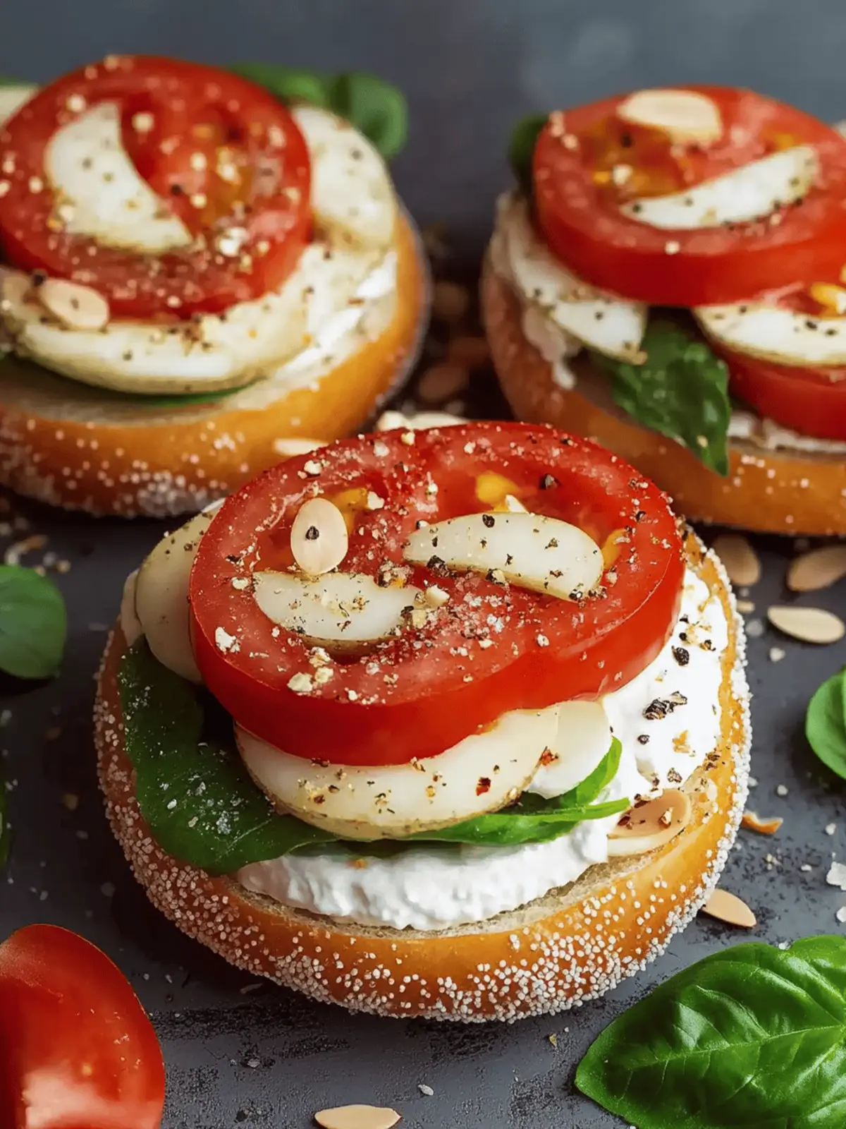Leckere Tomate Mozzarella Bagel für jeden Tag 3 Tomate Mozzarella Bagel