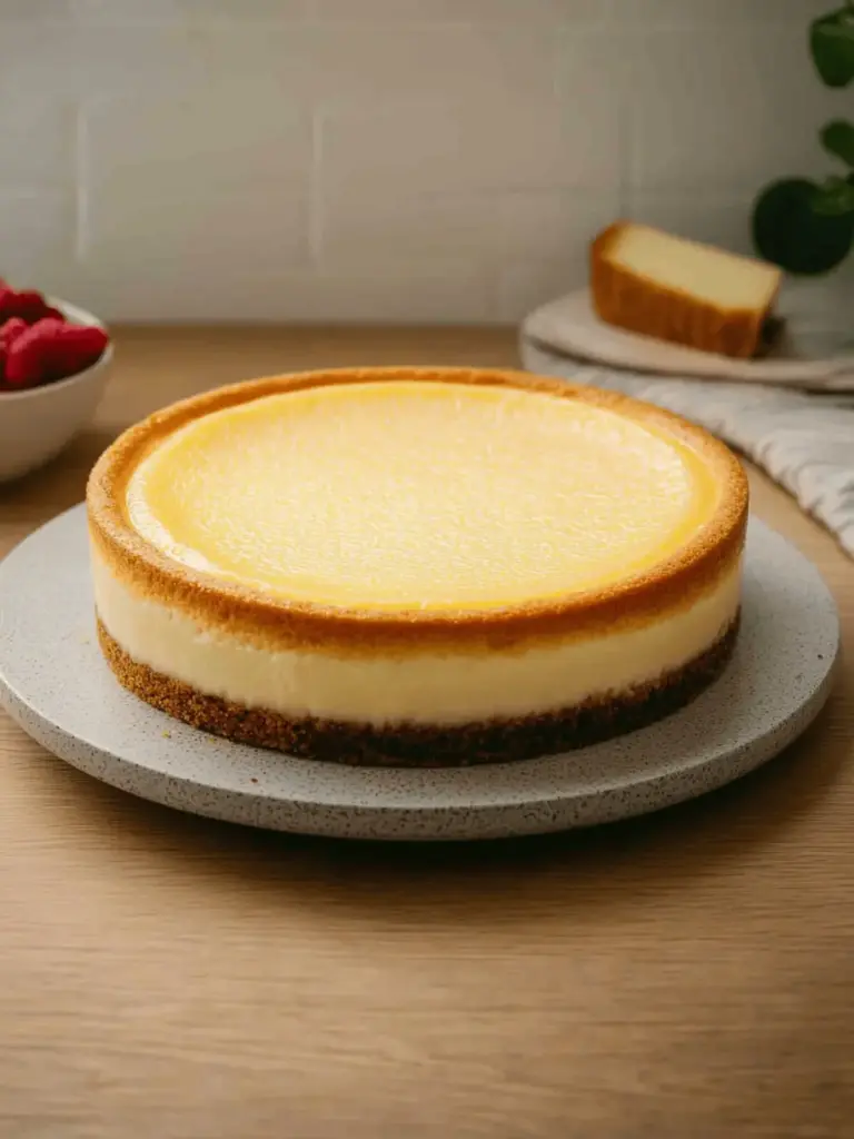 Easier Käsekuchen mit Keksboden