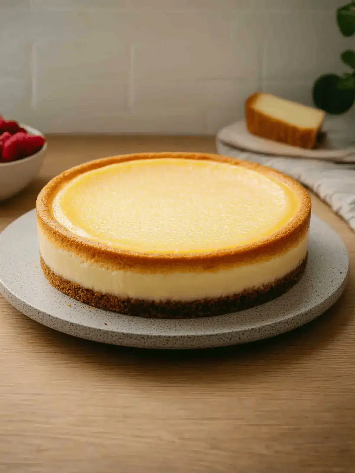 Easier Käsekuchen mit Keksboden