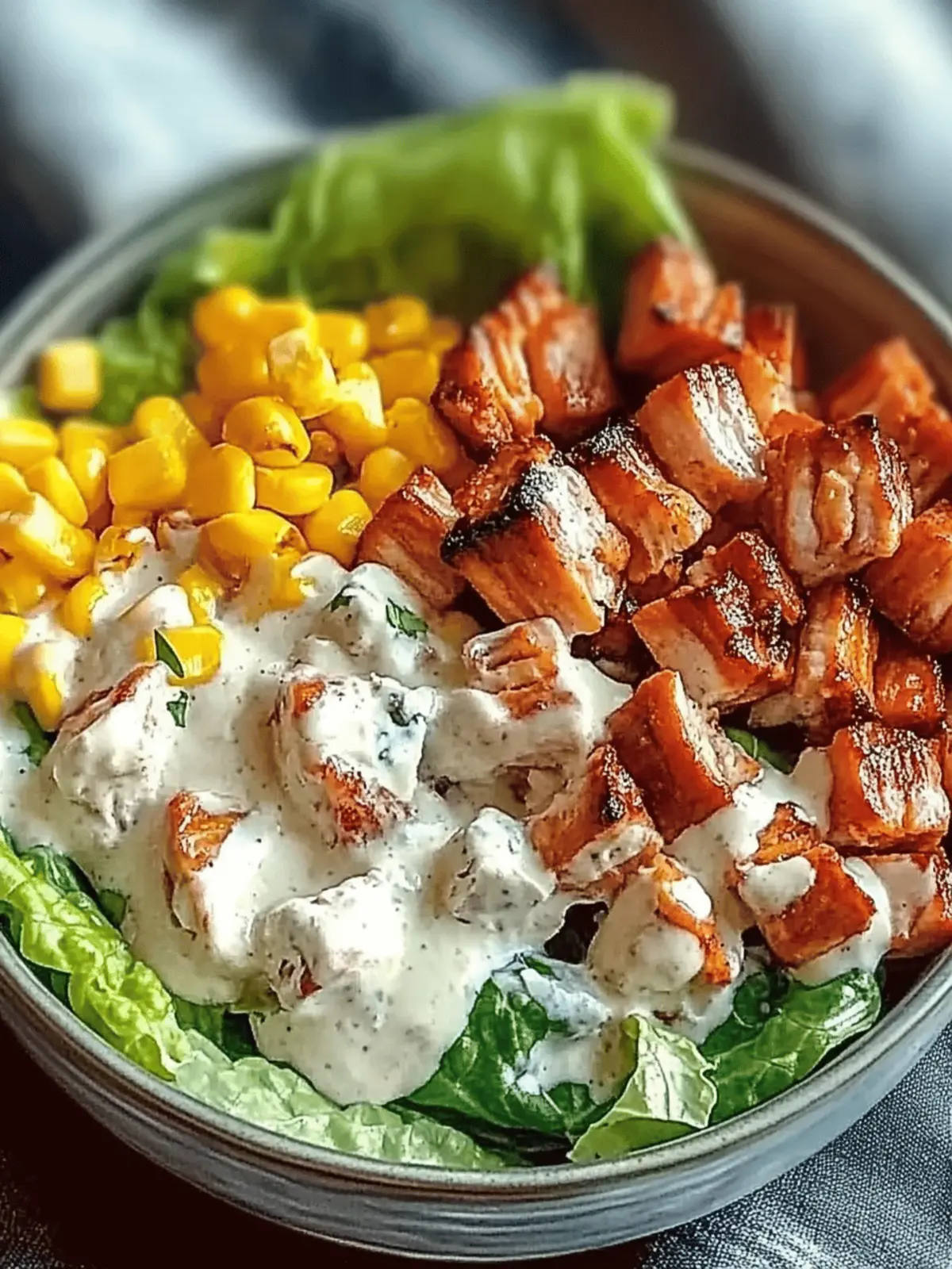 BBQ Hähnchen geschnittene Salat für heiße Tage 2 BBQ Hähnchen geschnittene Salat