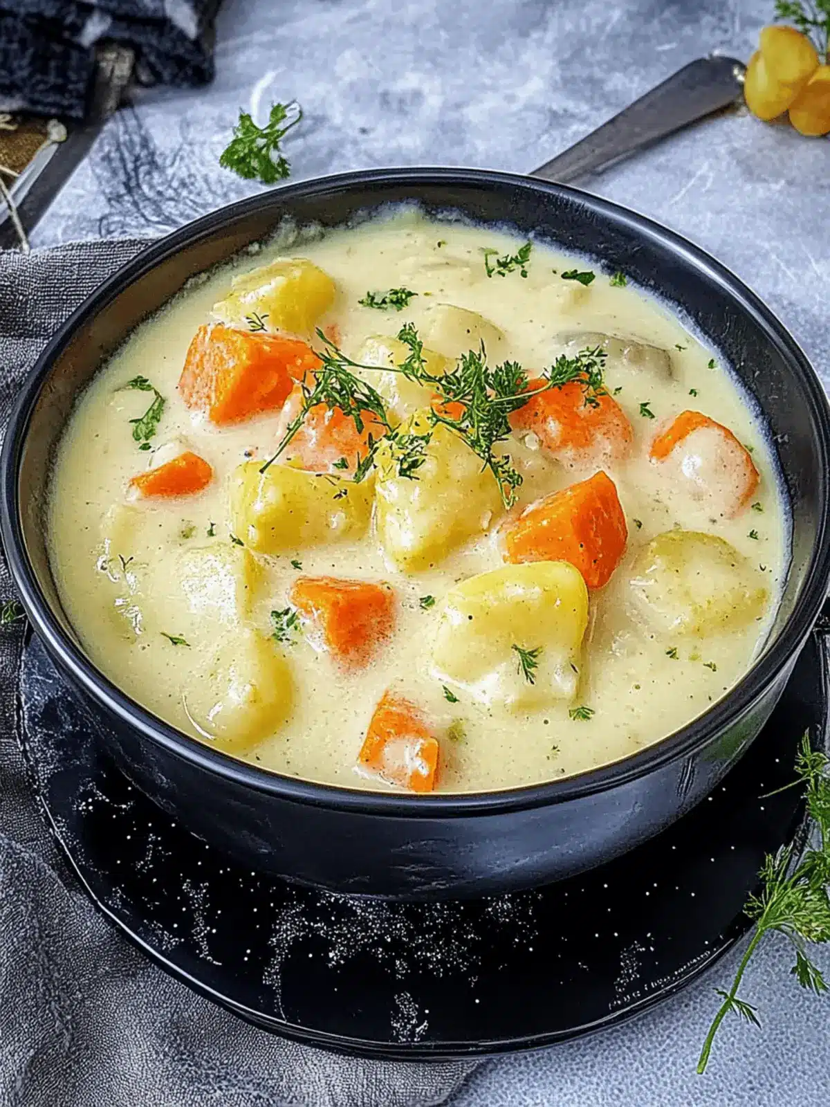 Cremiger Rahm-Kohlrabi-Eintopf für gemütliche Abende 3 Cremiger Rahm-Kohlrabi-Eintopf