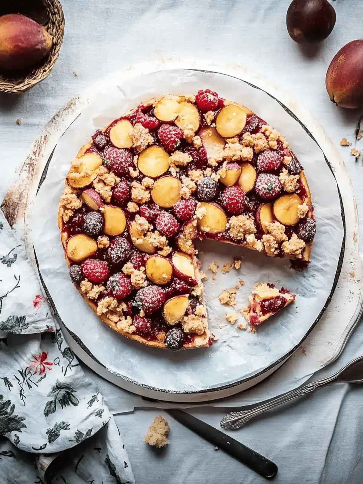 Zwetschgenkuchen mit Rührteig und Streuseln