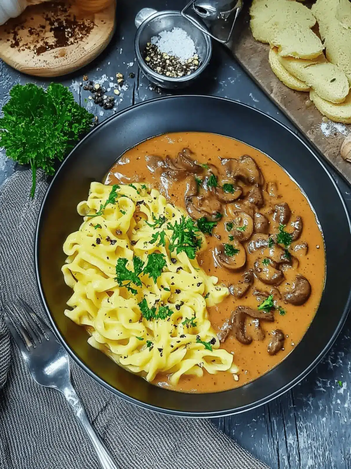 Jägersoße mit Spätzle