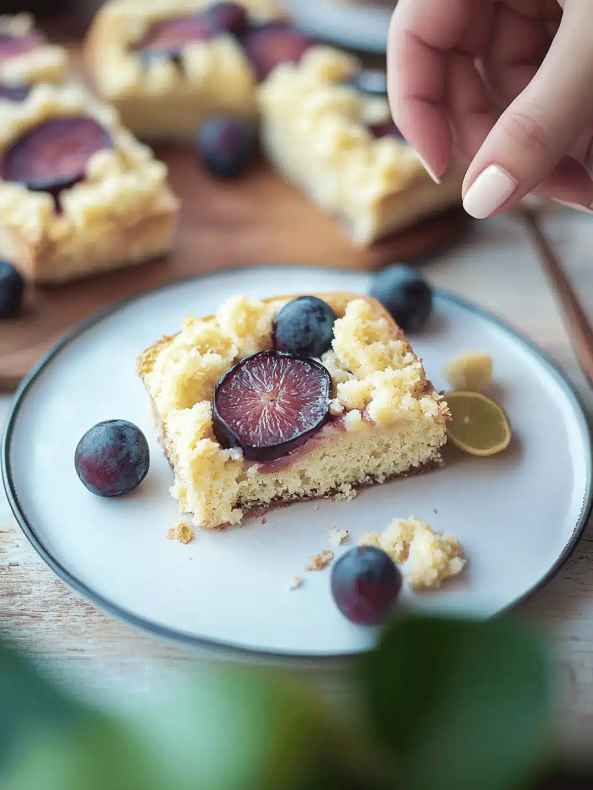 plum cake from the tray made of batter