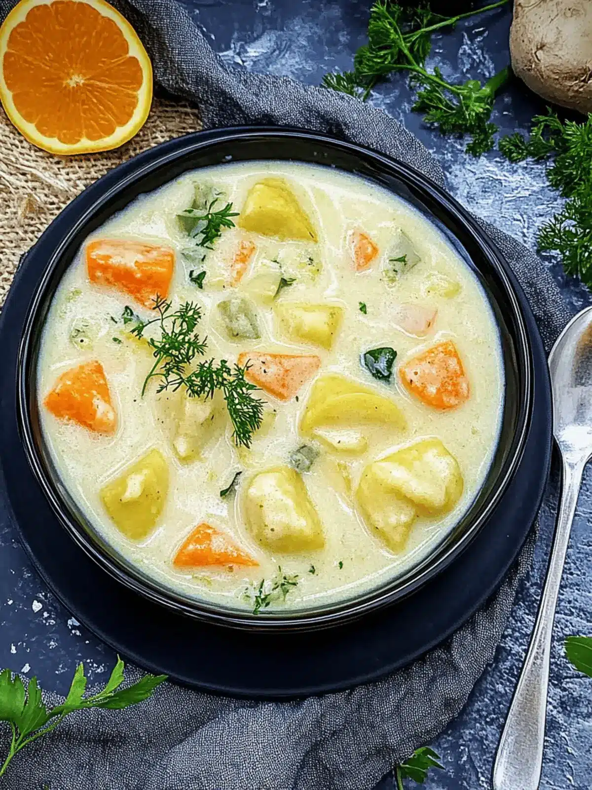 Cremiger Rahm-Kohlrabi-Eintopf für gemütliche Abende 4 Cremiger Rahm-Kohlrabi-Eintopf