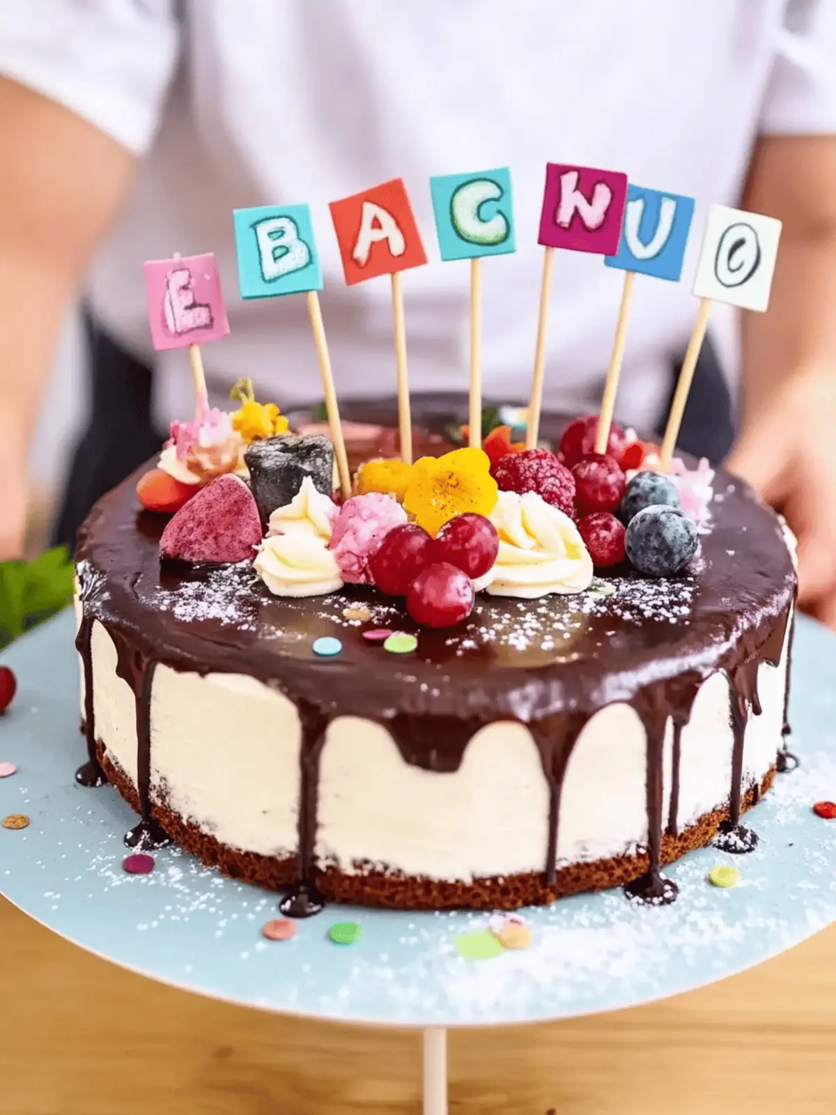 Bunte Torte zur Einschulung