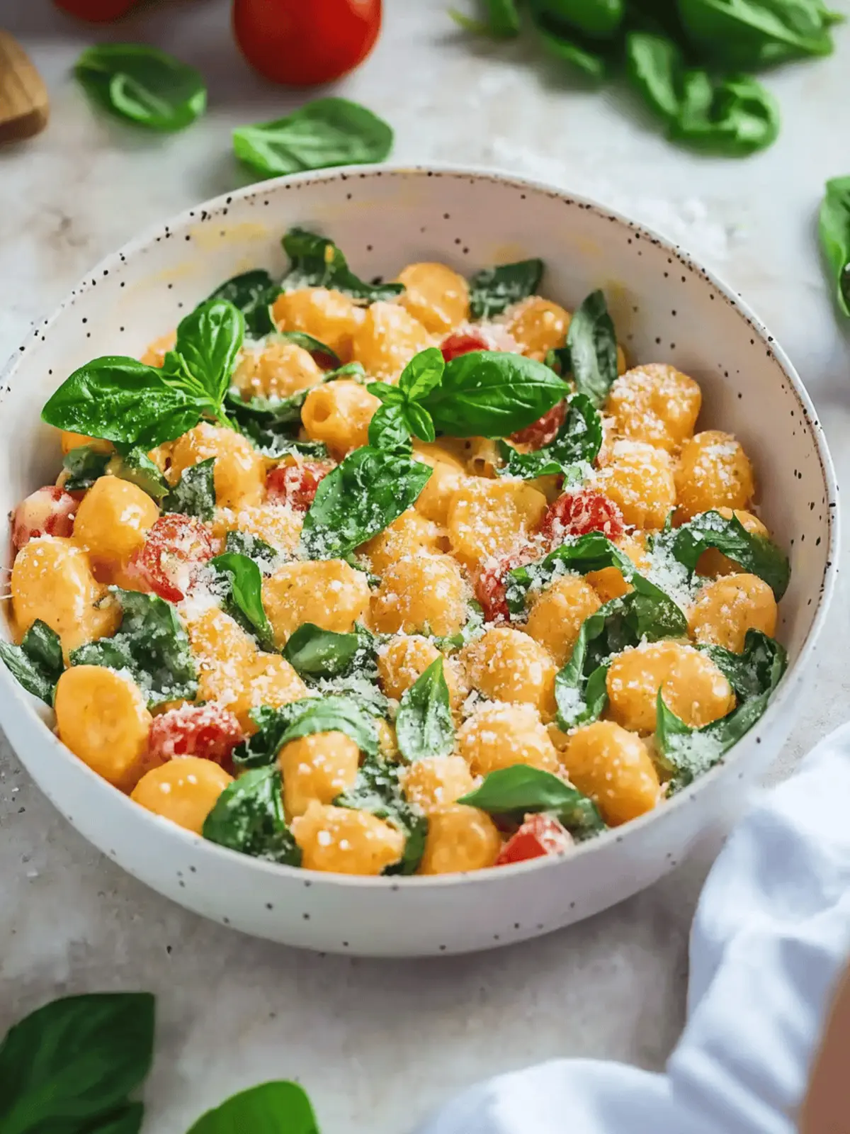 Gnocchi-Pfanne mit Spinat und Tomaten