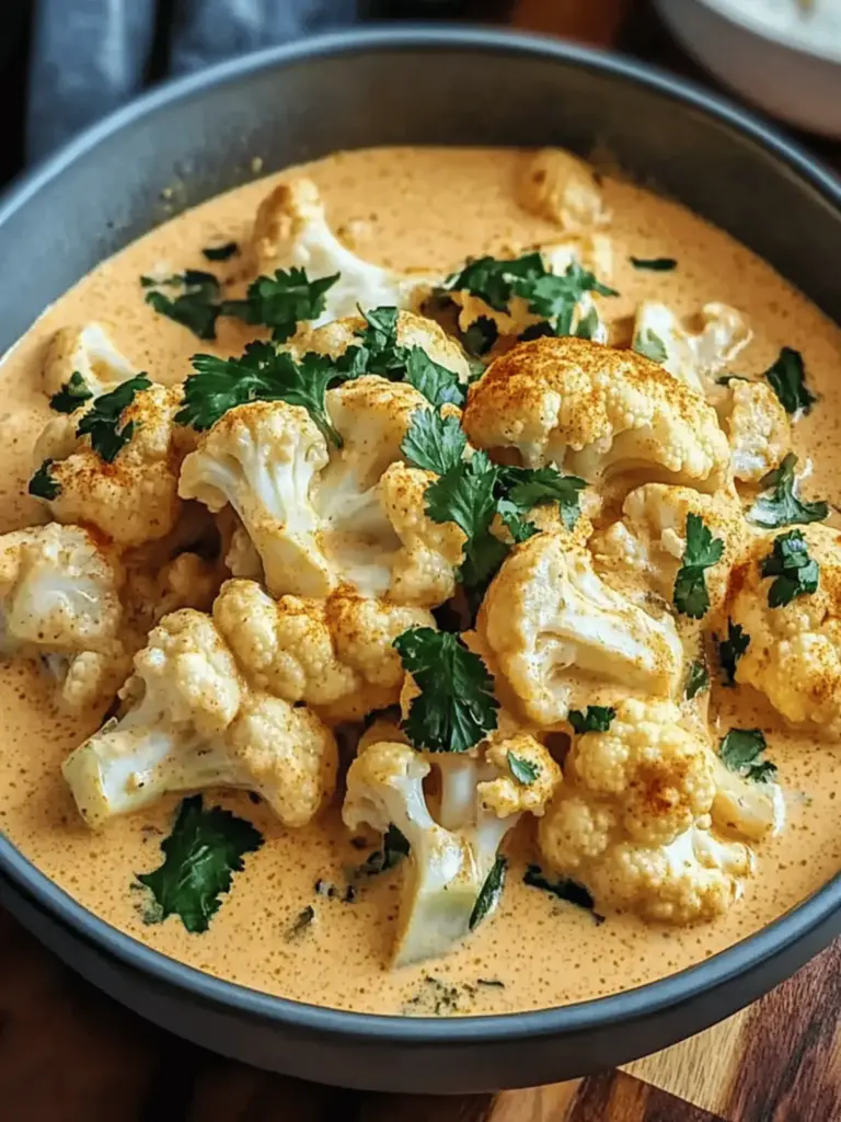 Creamy cauliflower curry from the oven