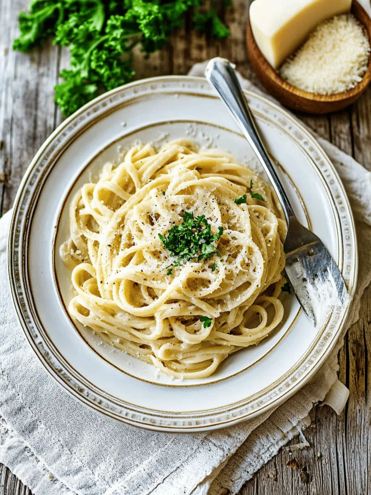 Pasta in Käsesahnesoße