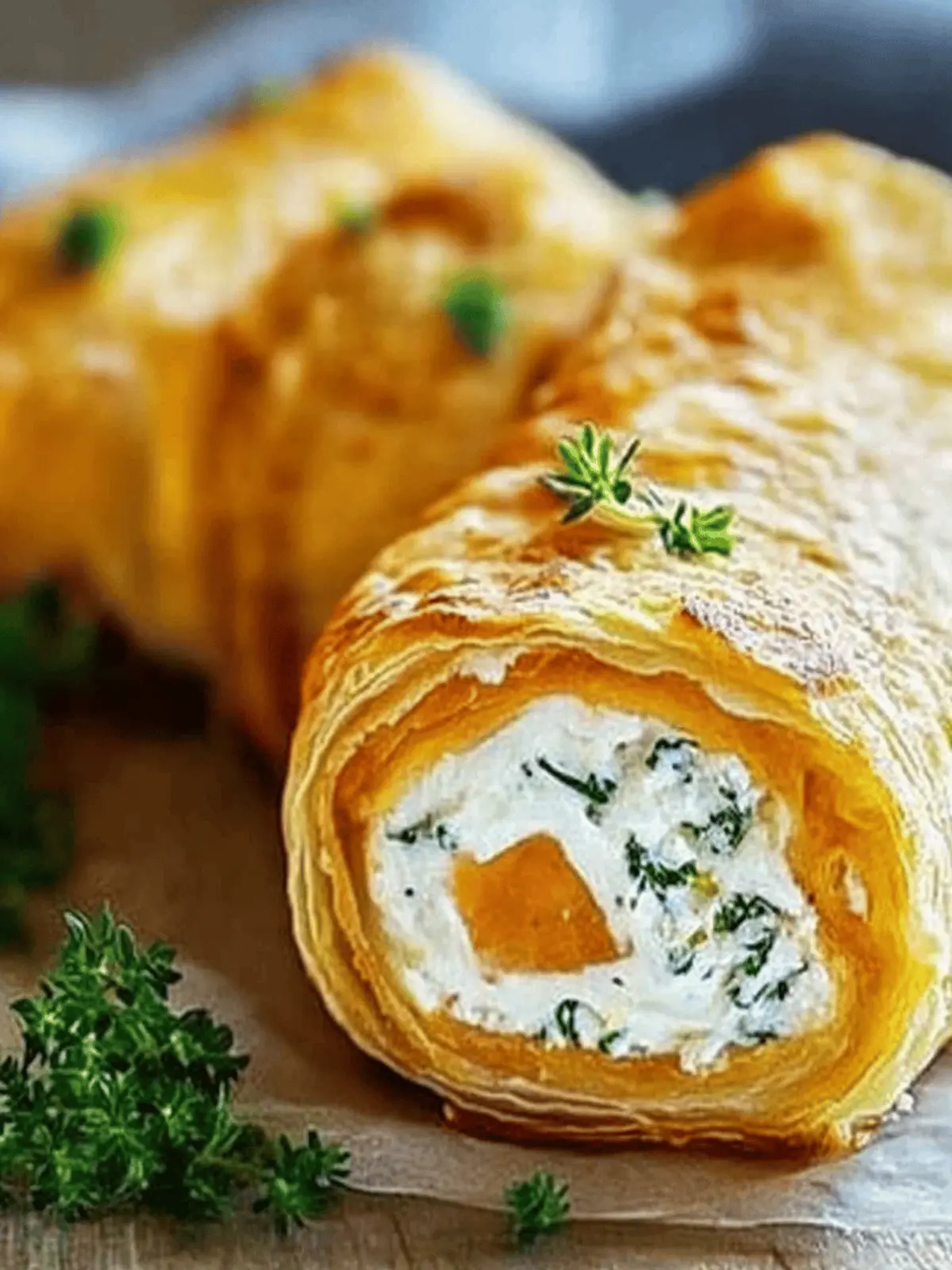 Herzhafte Möhrenrolle mit Frischkäse