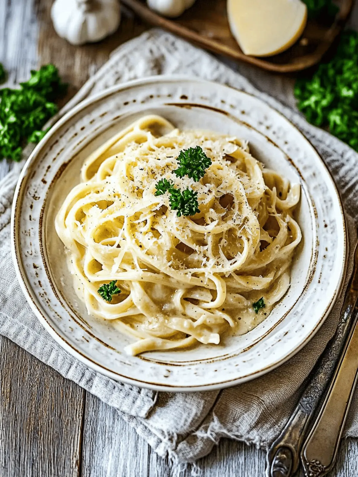 Pasta in Käsesahnesoße
