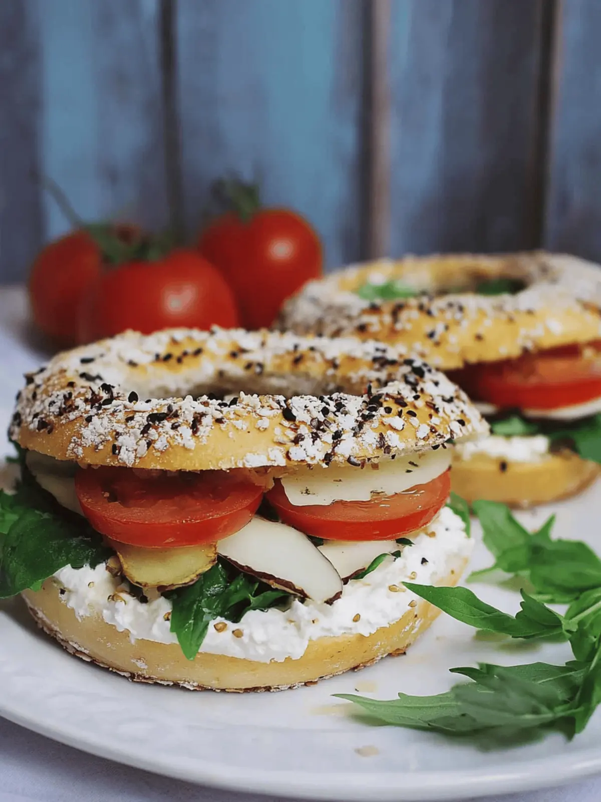 Tomaten-Mozzarella-Bagel in 10 Minuten zaubern 2 Tomaten-Mozzarella-Bagel