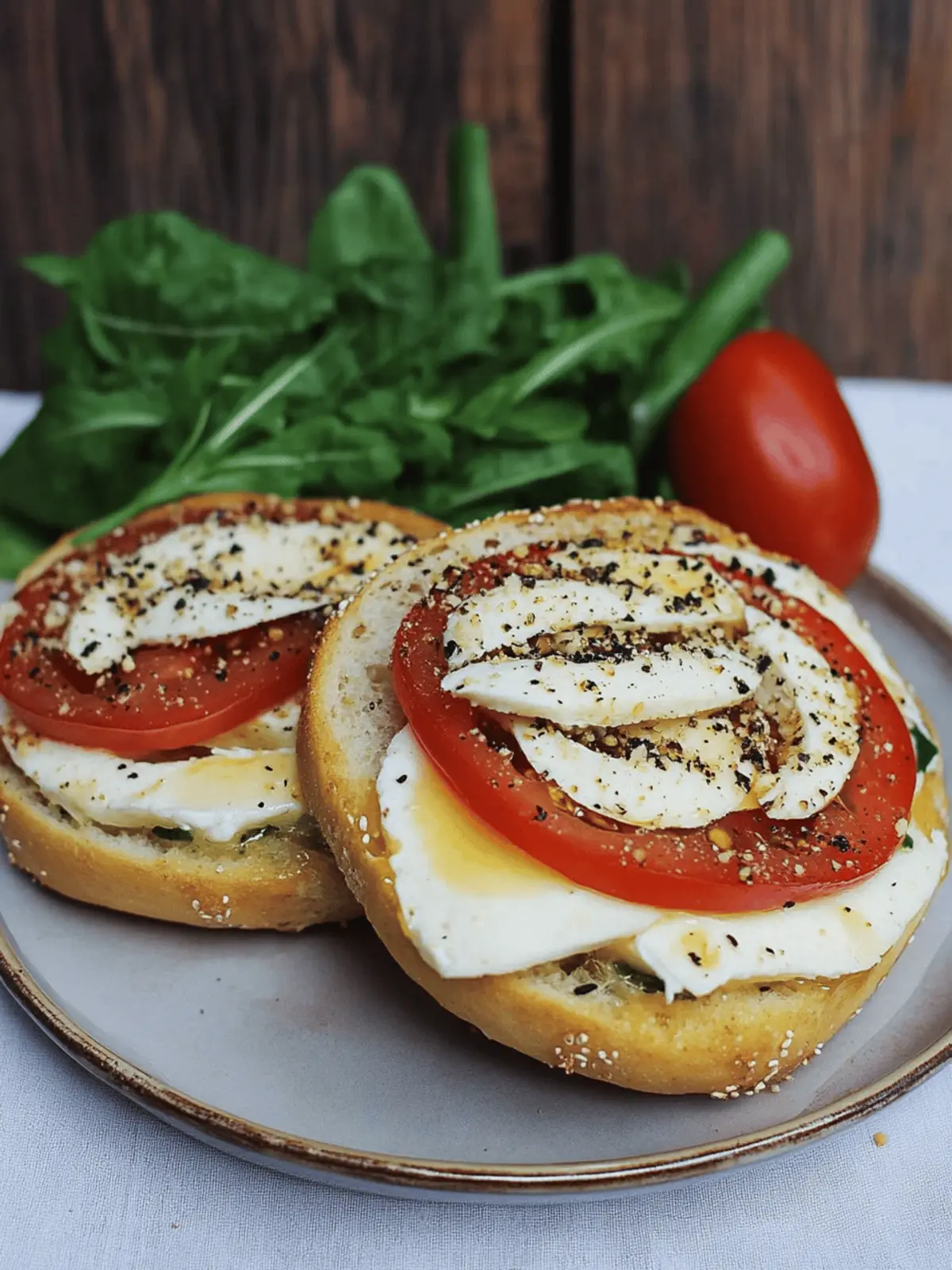 Tomaten-Mozzarella-Bagel in 10 Minuten zaubern 4 Tomaten-Mozzarella-Bagel