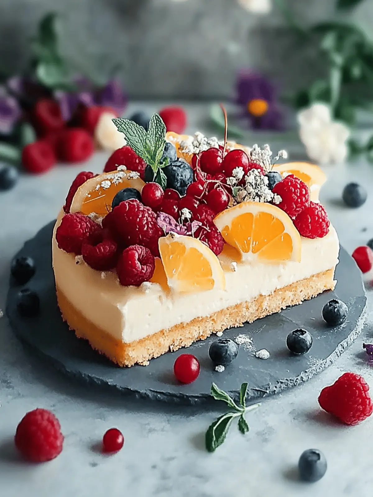 Schul enrollment Torte mit frischen Beeren und Vanillecreme