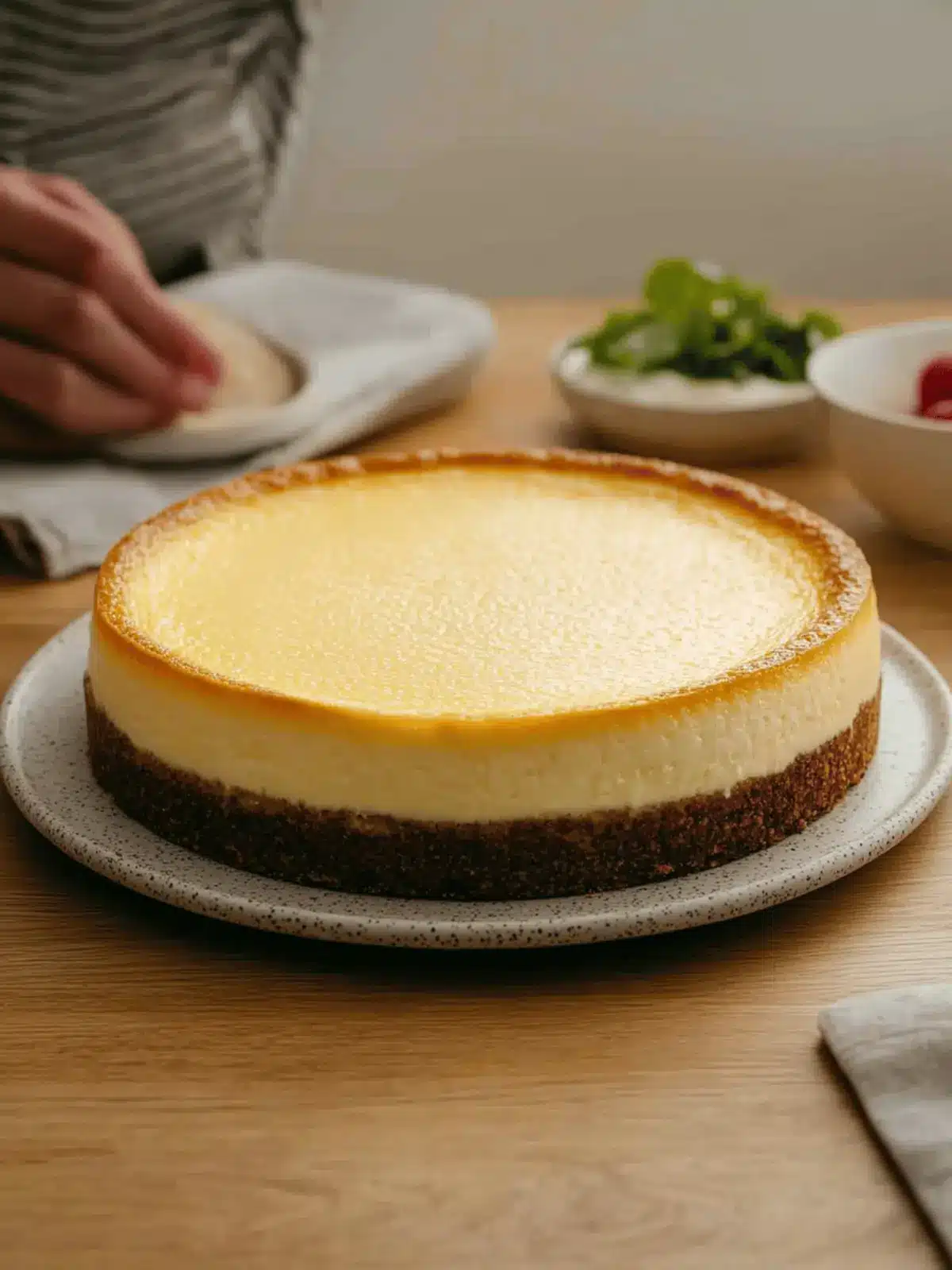 Easier Käsekuchen mit Keksboden