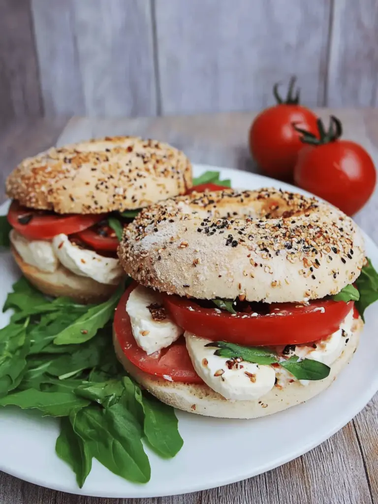 Tomaten-Mozzarella-Bagel