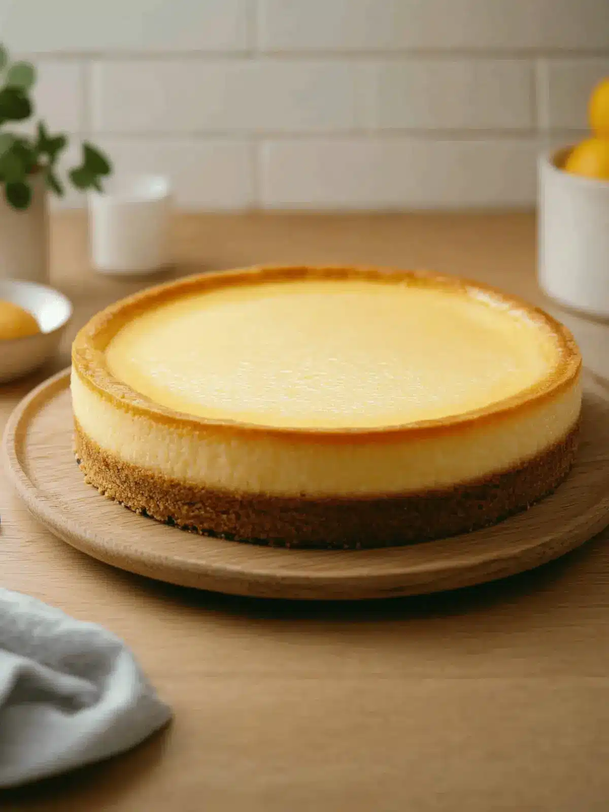Easier Käsekuchen mit Keksboden